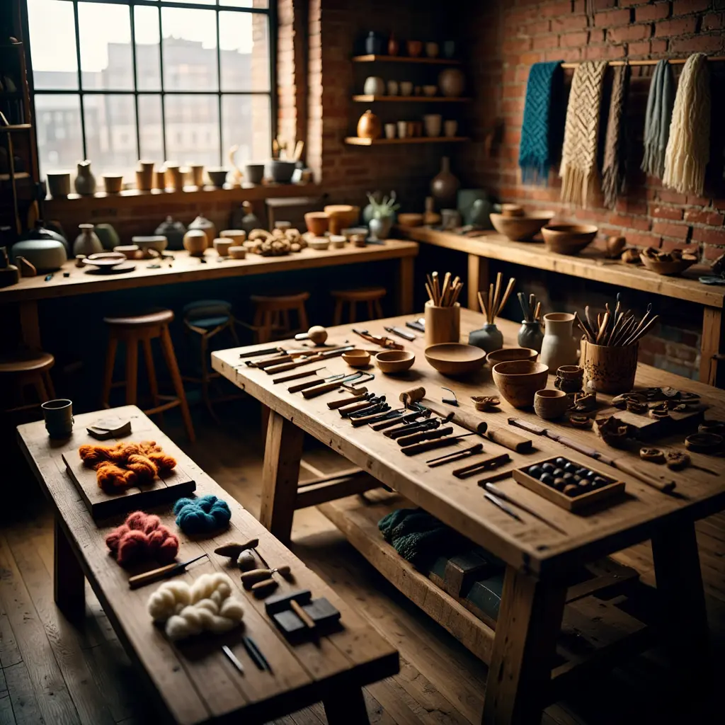 Käsityöpajan tunnelma Tampereella